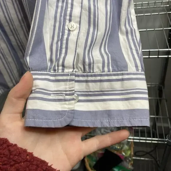 J. Crew Blue and White Striped Blouse - Picture 9 of 11